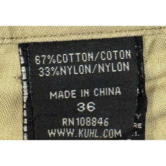 KUHL Mens Cargo Hiking Shorts Sz 36 Brown Khaki Vintage Patina Dye Trail Outdoor - Picture 14 of 16